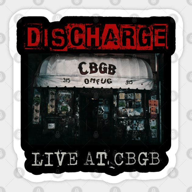 discharge live at cbgb Sticker by kusuka ulis